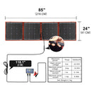 DOKIO 150W Tragbares Solarpanel 12V Solarbatterie Für Haus/Auto/Boot Faltbares Solarpanel 150W Monokristallin