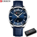 CURREN Quarzuhren für Herren Lederband Herren Armbanduhren Top Luxusmarke Business Herren Uhr 45mm Reloj Hombres