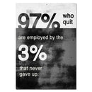 Leinwand-Malerei, Wandbild, nie aufgegeben, modernes Schwarz-Weiß, Motivationsplakat, Kunst, Teenager-Dekoration