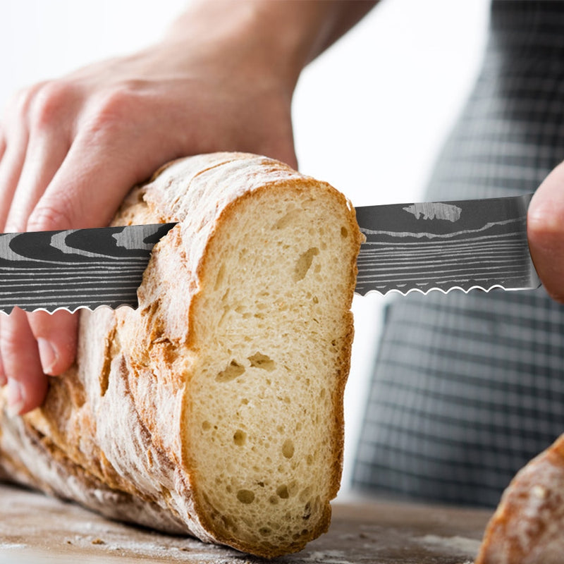 Kitchen Knife Set Stainless Steel Knife Holder Gift Knife Cover Santoku Utility Cleaver Bread Paring Nakiri Knives Cutter Tools