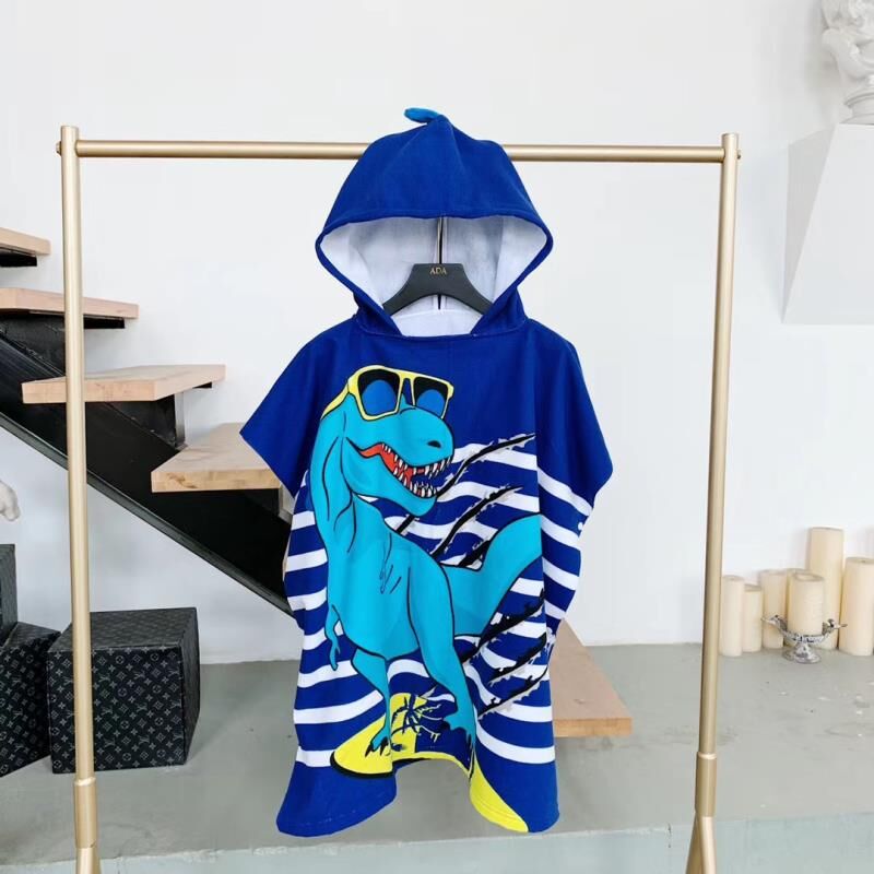 Towel Poncho for Children Gym Sports Hooded Unicorn Mermaid Bathrobe Kids Surf Pool Changing Robe Baby Girl Boy Swimming Towels