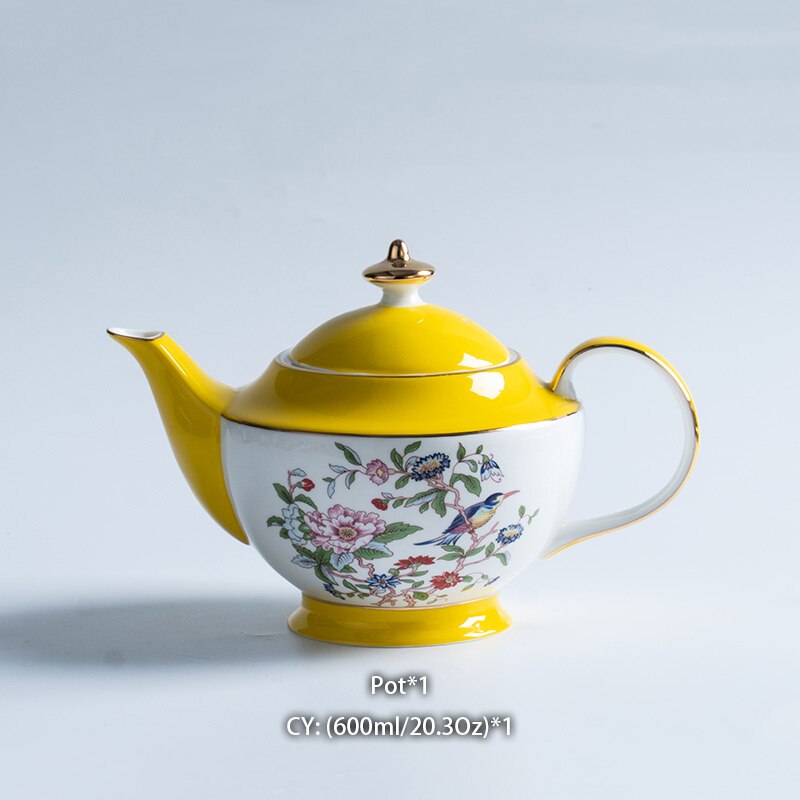 Pastoral Bone China Tee-Set Porzellan duftende Teetasse Keramiktopf Blumen-Teekanne-Set Café-Becher Kaffeetasse Teetasse Teeset Teegeschirr