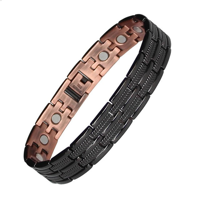 Oktrendy Pure Copper Magnetic Pain Relief Bracelet For Men Therapy Magnets Bangle Link Chain Women Health Care Jewelry Wholesale