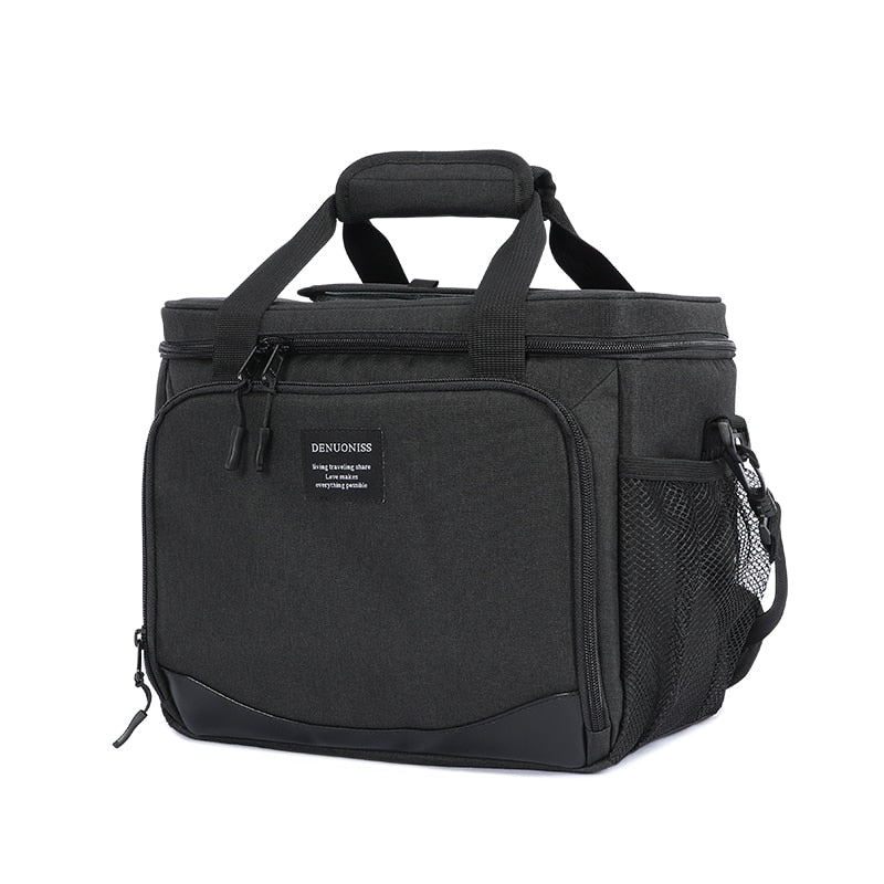 DENUONISS 13L Insulated Thermal Cooler Lunch Box Bag For Work Picnic Bag Car Bolsa Refrigerator Portable Shoulder Bag