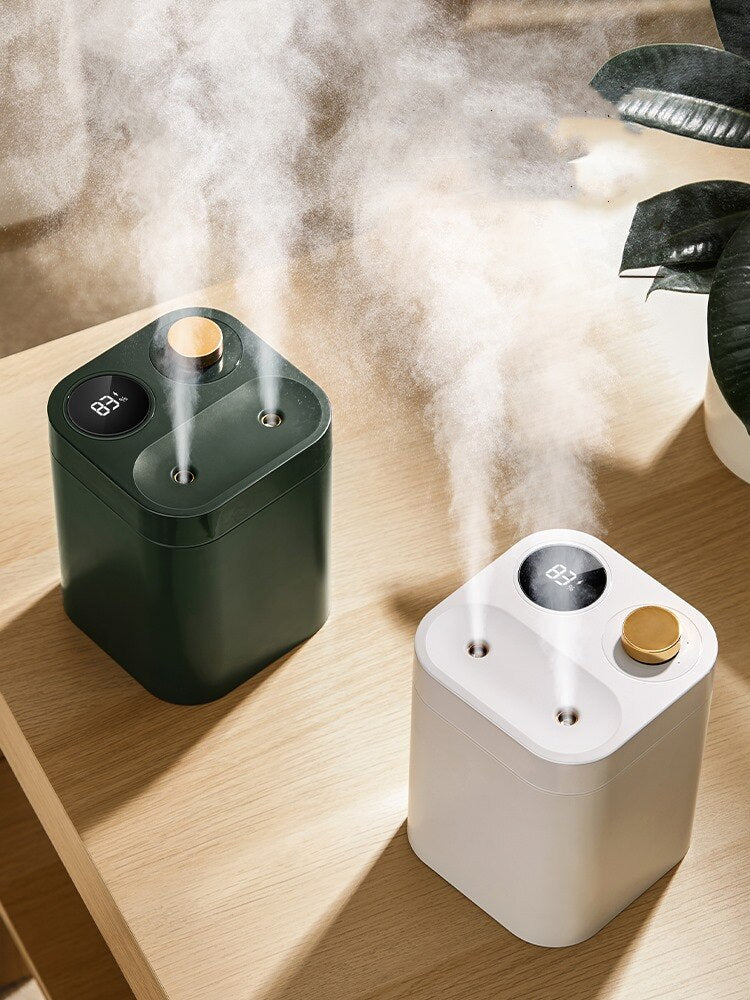 Humidificador portátil con batería de 2 salidas de niebla, ambientador de aire para el hogar, difusor de aceite esencial, humidificador ultrasónico de aromaterapia, difusores