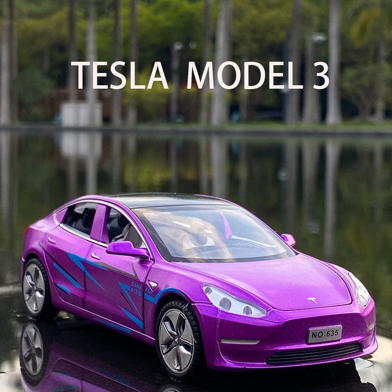 1:32 Tesla MODEL X MODEL 3 MODEL S Alloy Car Model Diecasts Toy Car Sound and light Kid Toys For Children Gifts Boy Toy