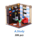 MEOA Living House Sets 6 Stile Einrichtungsbausteine ​​MOC Bricks City Friends Home Building Sets Lernspielzeug Geschenk