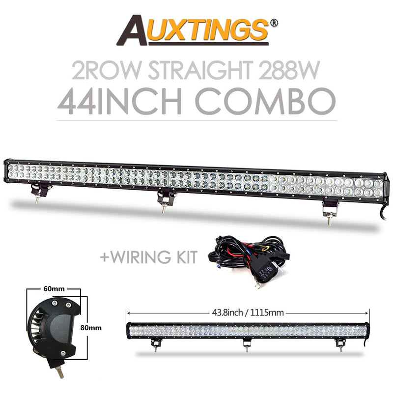 Auxtings 12 '' 22 '' 20 pulgadas 12V 24V todoterreno barra de luz led Spot Flood Combo 20 '' 126W luz de trabajo led para Jeep Car 4WD Truck SUV ATV