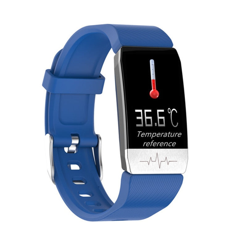 T1S Smart Watch Band mit Temperaturmessung EKG Herzfrequenz Blutdruckmessgerät Wettervorhersage Trinkerinnerung Smartwatch