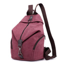 Mode Leinwand Weibliche Rucksack Multifuction Casual Rucksack Für Teenager Mädchen 2021 Neue Sommer Frauen Große Kapazität Umhängetasche