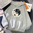 Beliebte japanische Manga Death Note L·Lawliet Hoodies Herren Anime Hoody Mode Streetwear lose übergroße Sweatshirts Fleece-Kleidung