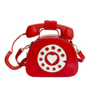 Bolso bandolera de piel sintética con forma de teléfono para mujer