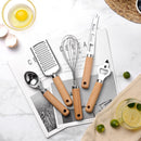 Küchenhelfer Holzgriff Kleine Küchenutensilien Edelstahlöffner Backen Pizza Skin-Peeler Käsemesser Küchengeschirr-Set