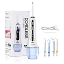 AZDENT HF-5/6 Munddusche, tragbare Wasser-Zahnseide, wiederaufladbarer USB-Wasserstrahl, Zahnseide, Zahnstocher, 5 Strahlspitzen, Wassertank