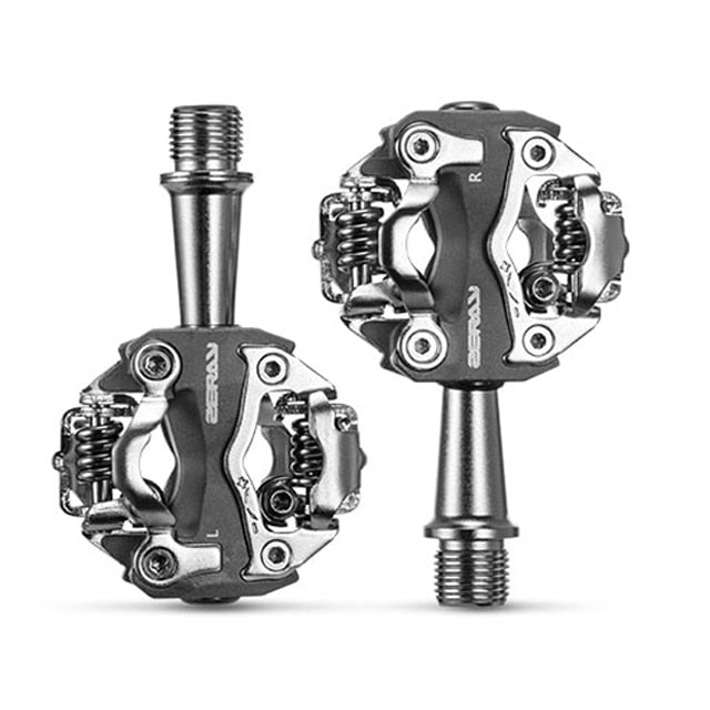 ZERAY MTB Mountain Bike Self-locking Pedals Cycling Clipless Pedals Aluminum Alloy SPD CR-MO Pedals Mtb Pedals Bike Pedals