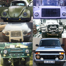 CO LIGHT 1 Paar 7'' Lauflichter 50W Hi Lo H13 Led Scheinwerfer Kits Auto Led H4 Auto Led für LADA Niva Safari Patrol UAZ Offroad