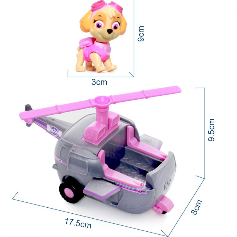 Genuine Paw Patrol Rescue Dog Puppy Set Toy Car Patrulla Canina Toys Action Figure Model Chase Skye Rubble Car For Children Gift