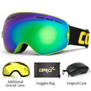 COPOZZ Marke Professionelle Skibrille Doppelschichten Objektiv Anti-Fog UV400 Große Skibrille Skifahren Snowboard Männer Frauen Schneebrille