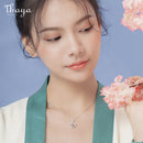 Thaya S925 Silber Halskette Löwe Design Rot Künstlicher Kristall Sterling Silber Anhänger Halskette Für Frauen Luxus Edlen Schmuck