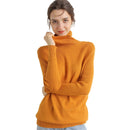 Frauen Rollkragenpullover aus Merinowolle und Kaschmir mit langen Ärmeln Herbst-Winter-Pullover Damen Strickpullover Damen Pullover Pullover