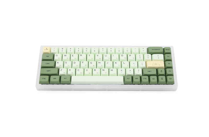 XDA V2 matcha green tea Dye Sub Keycap Set thick PBT for keyboard gh60 poker 87 tkl 104 ansi xd64 bm60 xd68 xd84 xd96 Japanese