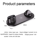 EXPUNKN Kabelloses Ladegerät 6 in 1 10 W Qi Fast Stand Carga Rapida Dock Station Carregador Sem Fio für Iphone Apple Watch Airpods