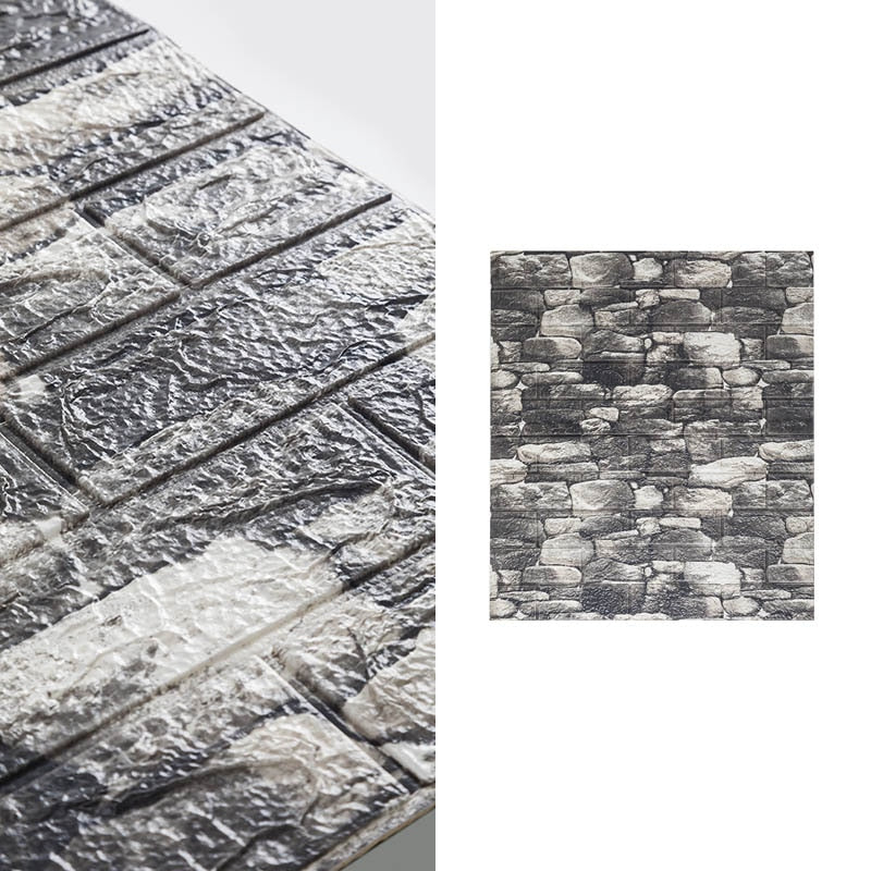 10 unids/bolsa 3D pegatina de pared patrón de ladrillo papel tapiz para sala de estar dormitorio pared de TV 77x70cm pegatinas de pared autoadhesivas impermeables