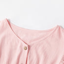 PatPat Mosaic Flutter-sleeve Pink Stitching White Floral Matching Midi Dresses