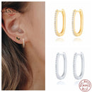 CANNER 100% 925 Sterling Silber Luxus CZ Kristall Kreis Runde Creolen für Frauen Piercing Ohrringe Silber 925 Schmuck