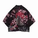 Bebovizi Japanischer Stil Kran Koi Kimono Tokyo Streetwear Haori Männer Frauen Strickjacke Japan Mädchen Robe Chinesischer Drache Anime Kleidung