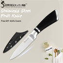 Cuchillo de cocina SOWOLL, herramientas hechas a mano, cuchillo de acero inoxidable, cuchillo de cocina japonés de 7 pulgadas, cuchillo de Sushi de salmón Santoku, regalo