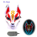 Anime Expro Decor Japanische Fuchsmaske Neon Led Licht Cosplay Maske Halloween Party Rave Led Maske Tanz DJ Zahltag Kostüm Requisiten
