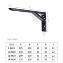 NAIERDI 2PCS Triangle Folding Angle Bracket Heavy Support Adjustable Wall Mounted Bench Table Shelf Bracket Furniture Hardware