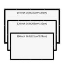 AAO 100 120 150 Zoll 16:9 Projektionsleinwand 3D HD Heimkinowand Matt Weiß YG620 Projektionsleinwand Tragbare Antiknitterleinwand