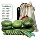 Tontin Jade Glasur Therapie Hot Stone Massage Set Massagegerät Rücken Massageador Health Care Steine ​​für Massage Wirbelsäule Basaltstein Spa