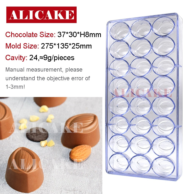 3D Polycarbonate Chocolate Mold Sphere Chocolate Bomb Tools Cake Confectionery Mold for Chocolates Bar Mould Bakery Baking Tools