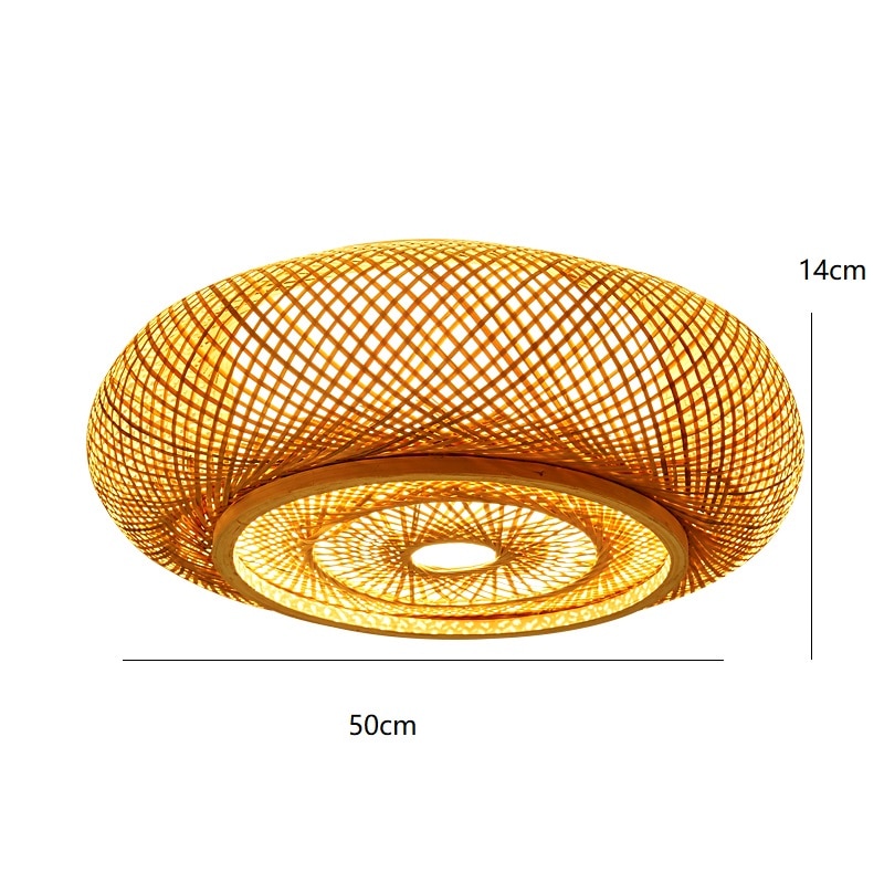 Bamboo Ceiling Lights for Living Room Chinese Style Hanging Ceiling Light Cover Bedroom Ceiling Lamp Kitchen Home Decor