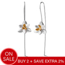 Lotus Fun Plata de Ley 925 auténtica, joyería fina hecha a mano Original Natural, bonitos pendientes colgantes de moda con flores florecientes para mujer