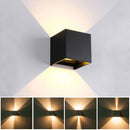 12W LED Wandleuchte Indoor Outdoo Wasserdichtes Licht IP65 Einstellbarer Abstrahlwinkel Design Cube LED Schlafzimmer Innenhof Veranda Wandleuchte