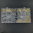 21 Grids Crystals Diamonds Nail Strasssteine ​​Set 3100pcs FlatBack Strasssteine ​​Kit funkelnde Nail Art mit 1 Stift für Dekorationen