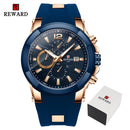 Reloj de recompensa para hombre, relojes impermeables de esfera grande de silicona, reloj de pulsera deportivo de cuarzo para hombre, cronógrafo, marca de lujo superior, reloj Masculino