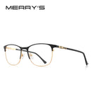 MERRYS, diseño Retro, ojo de gato, montura de gafas para mujer, gafas de moda para mujer, gafas graduadas para miopía, gafas ópticas S2113