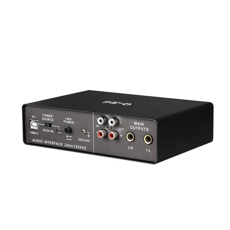 New Teyun Q-24 Audio Interface 2 in 4 out Sound Card with Monitoring Electric Guitar Live Recording Professional Sound Card
