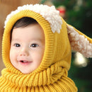 Korean Baby Strickmützen Hund Ohren Winter Earflap Jungen Mädchen Schal Set niedlich warm Kleinkind Hut Kinder Kinder winddichte Mütze 0-4 Jahre