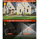 3seitige 140LED PIR Bewegungssensor Sonnenlichtkontrolle Solarenergie Straßenlaterne Yard Path Home Garden Solar Power Induktionswandleuchte