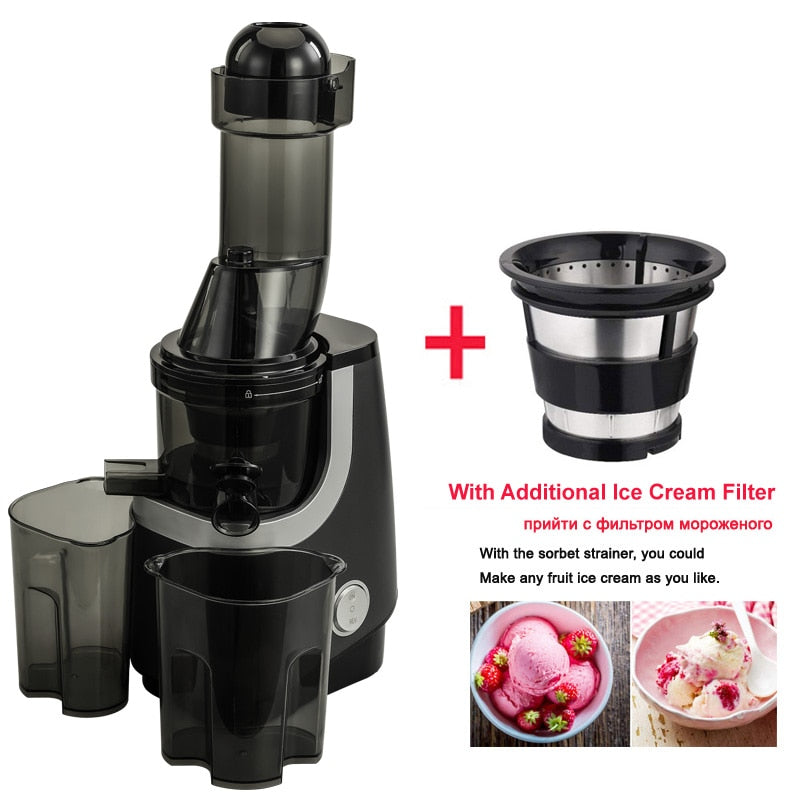 BioloMix Wide Chute Slow Masticating Juicer, BPA FREE Cold Press Juice Blender for High Nutrient Fruit and Vegetable Juice