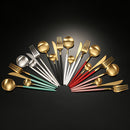 24 teile/satz Steakmesser Gabel Kaffeelöffel Teelöffel Goldbesteck Küche Geschirr Gehobenen Edelstahl Western Geschirr Set