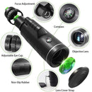 Telescopio Monocular con Zoom de 40X60, telescopio de bolsillo de visión nocturna clara y débil con soporte para teléfono inteligente para binoculares de alcance de Camping