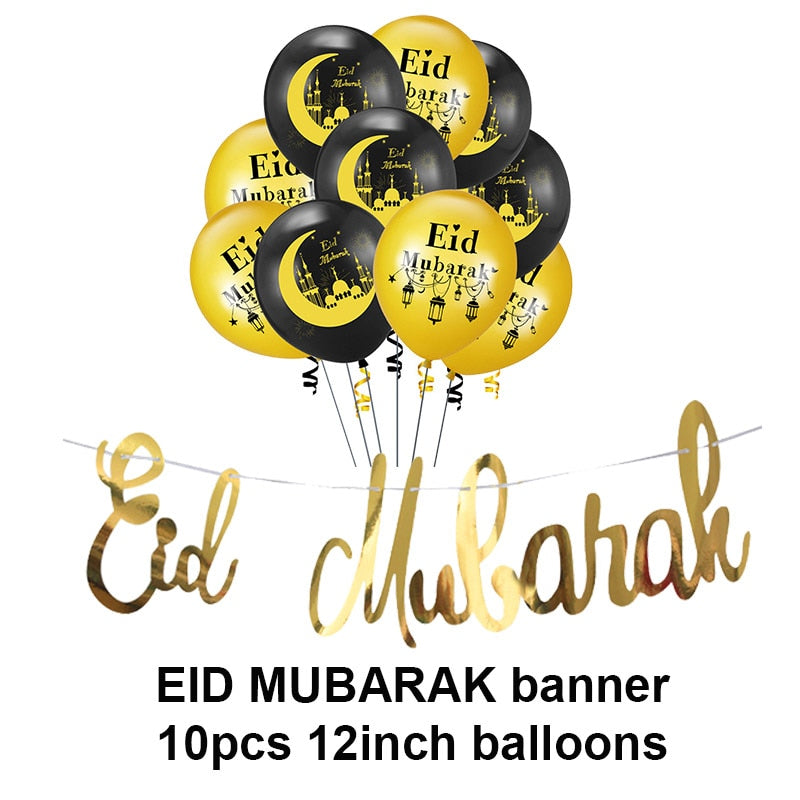 Ramadan Dekoration Eid Mubarak Einweggeschirr Pappteller Tasse Islamische Muslimische Party Eid al-Fitr Ramadan Mubarak Supplies
