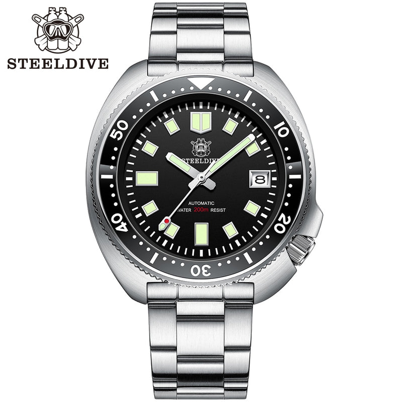 SD1970 Steeldive Brand 44MM Men NH35 Dive Watch with Ceramic Bezel